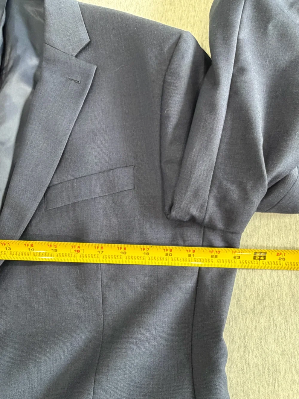 Lauren Ralph Lauren Suit Mens 44R Navy Blue 2 Button Wool Pants 38x28 Preppy